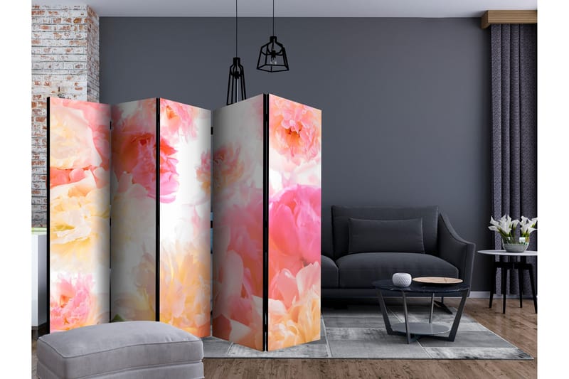 PASTEL PEONIES Rumsavdelare 225x172 cm - Artgeist sp. z o. o. - Inredning & dekor - Dekor & inredningsdetaljer - Rumsavdelare