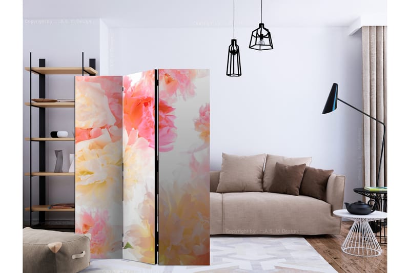 PASTEL PEONIES Rumsavdelare 135x172 cm - Artgeist sp. z o. o. - Inredning & dekor - Dekor & inredningsdetaljer - Rumsavdelare