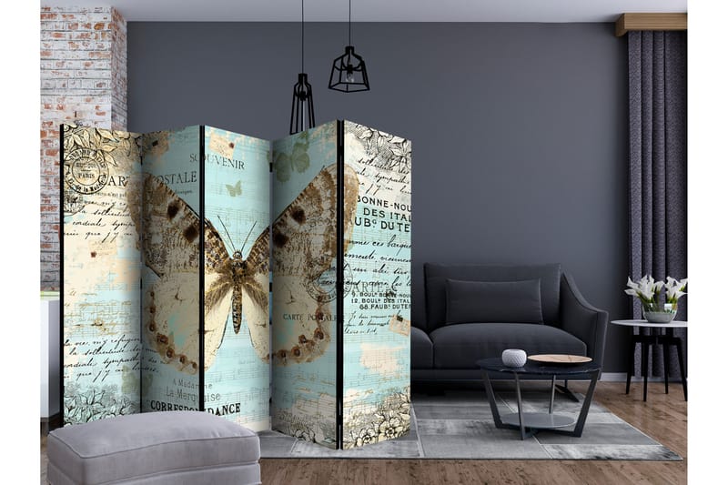 POSTCARD WITH BUTTERFLY Rumsavdelare 225x172 cm - Artgeist sp. z o. o. - Inredning & dekor - Dekor & inredningsdetaljer - Rumsavdelare