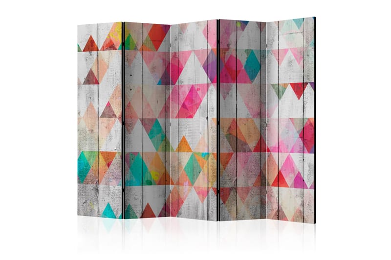 RAINBOW TRIANGLES Rumsavdelare 225x172 cm - Artgeist sp. z o. o. - Inredning & dekor - Dekor & inredningsdetaljer - Rumsavdelare