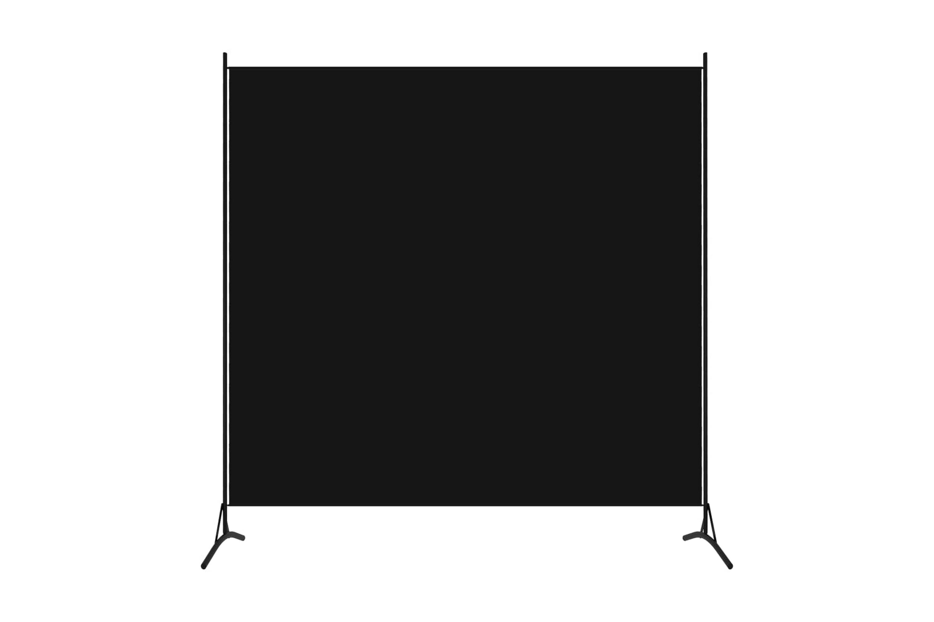 Rumsavdelare 1 panel svart 175×180 cm – Svart