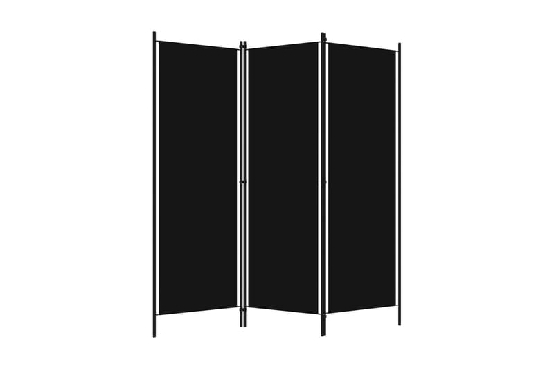 Rumsavdelare 3 paneler svart 150x180 cm - Svart - Rumsavdelare