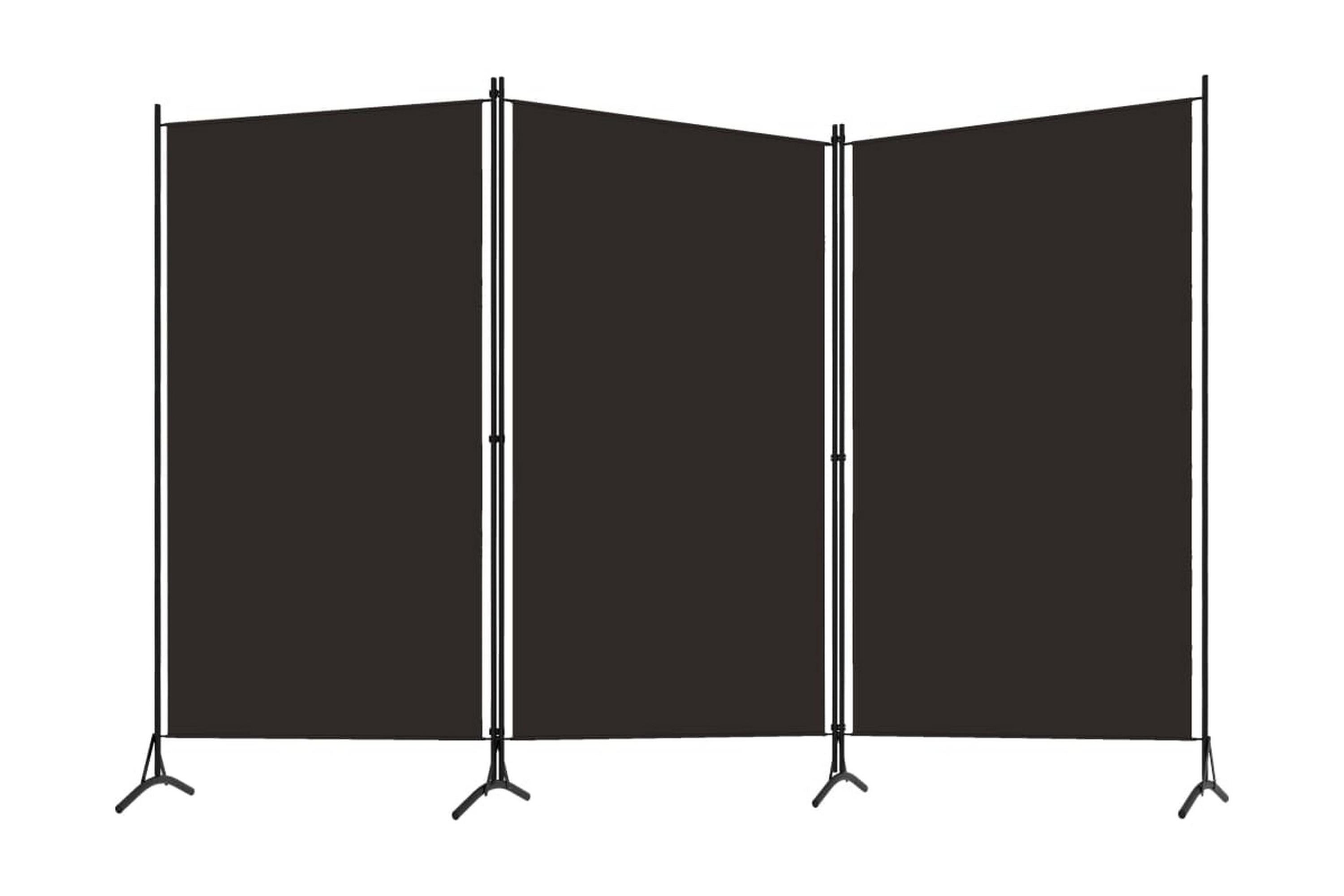 Rumsavdelare 3 paneler brun 260×180 cm – Brun
