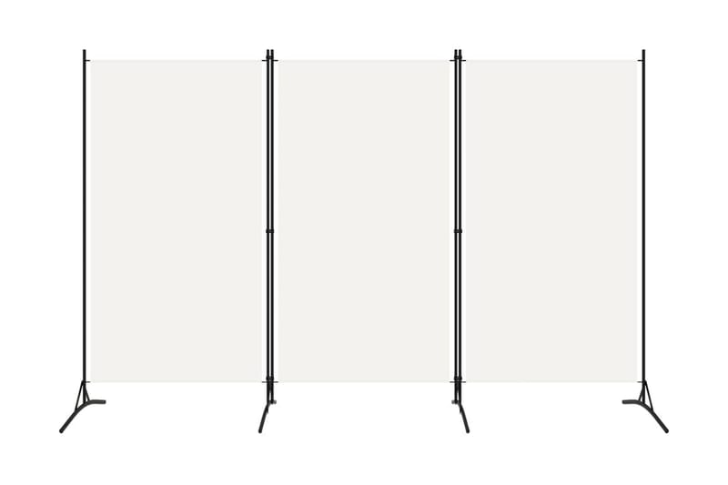 Rumsavdelare 3 paneler gräddvit 260x180 cm - Vit - Inredning & dekor - Dekor & inredningsdetaljer - Rumsavdelare