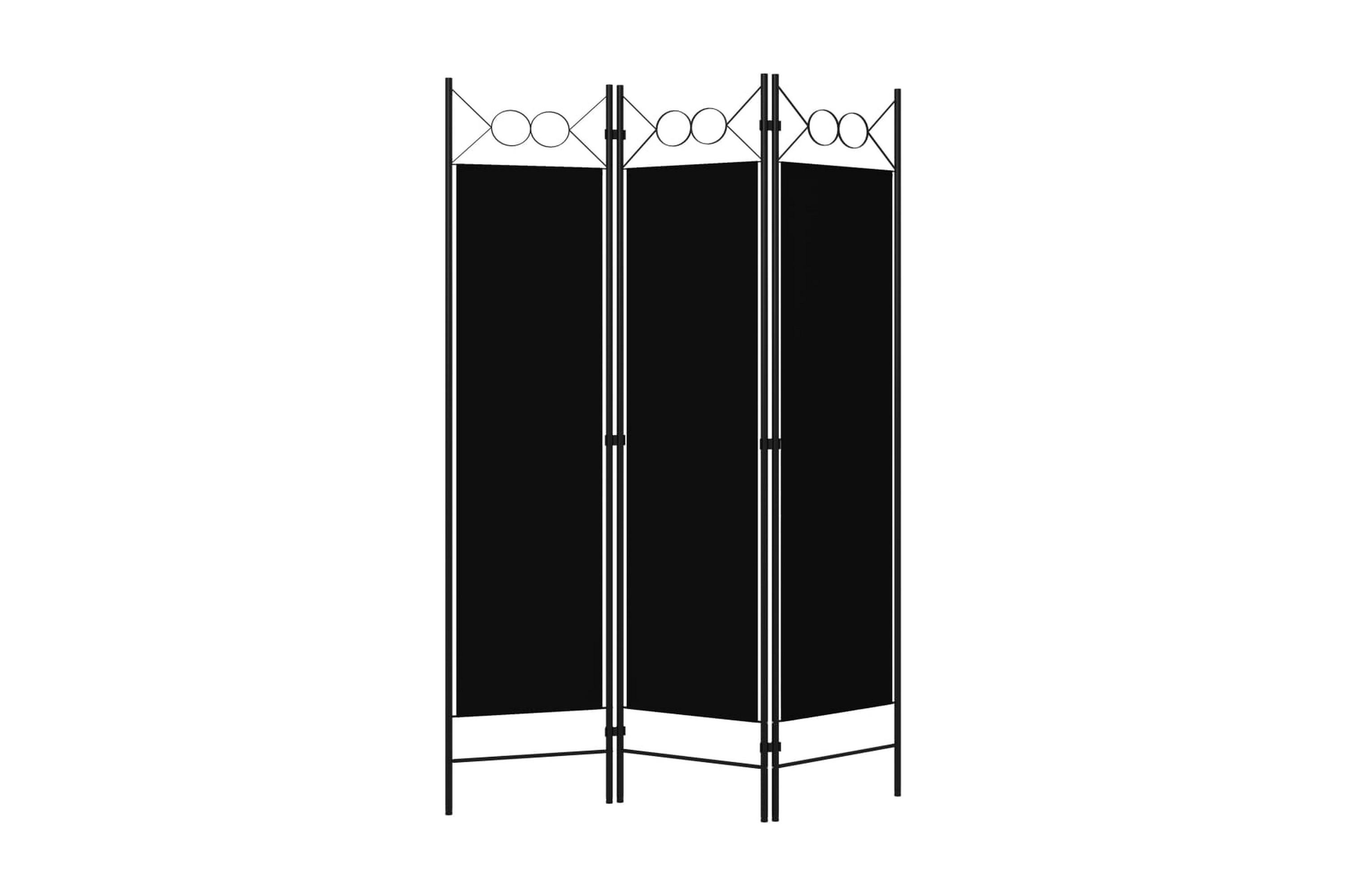 Rumsavdelare 3 paneler svart 120×180 cm – Svart