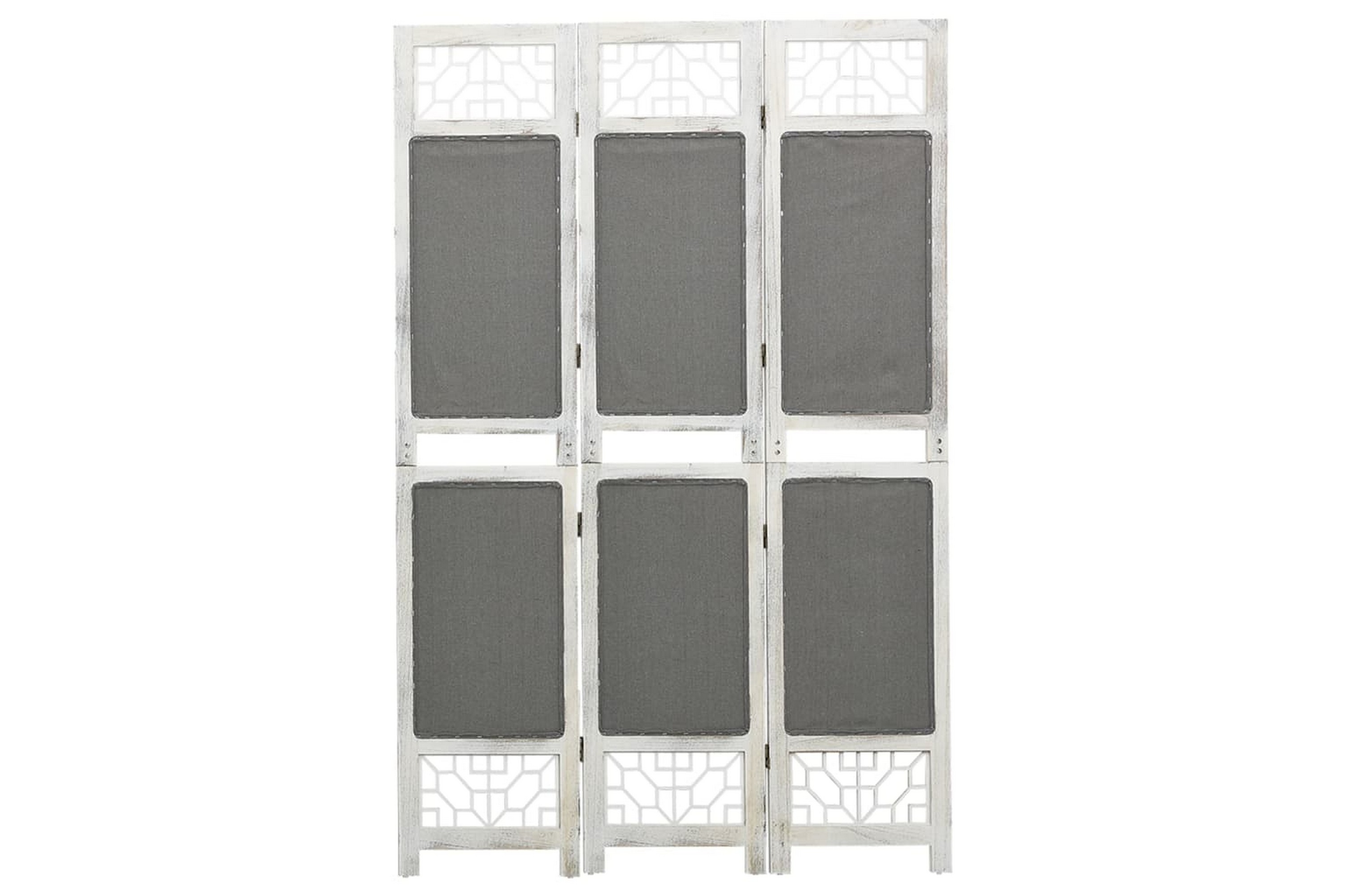 Rumsavdelare 3 paneler grå 105×165 cm tyg – Grå