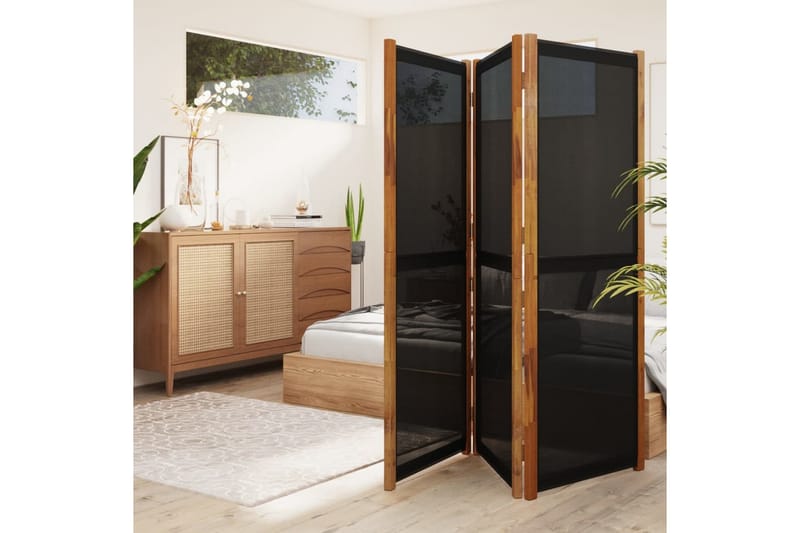Rumsavdelare 3 paneler svart 210x180 cm - Svart - Inredning & dekor - Dekor & inredningsdetaljer - Rumsavdelare