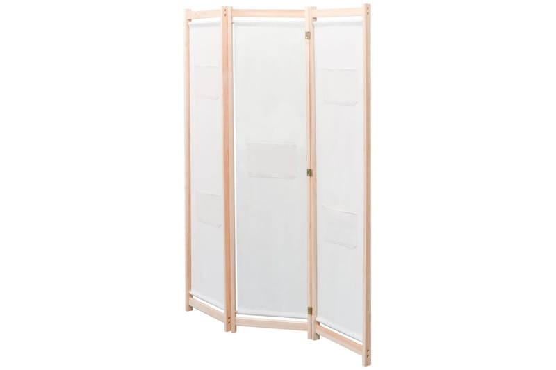 Rumsavdelare 3 paneler gräddvit 120x170x4 cm tyg - Vit - Inredning & dekor - Dekor & inredningsdetaljer - Rumsavdelare