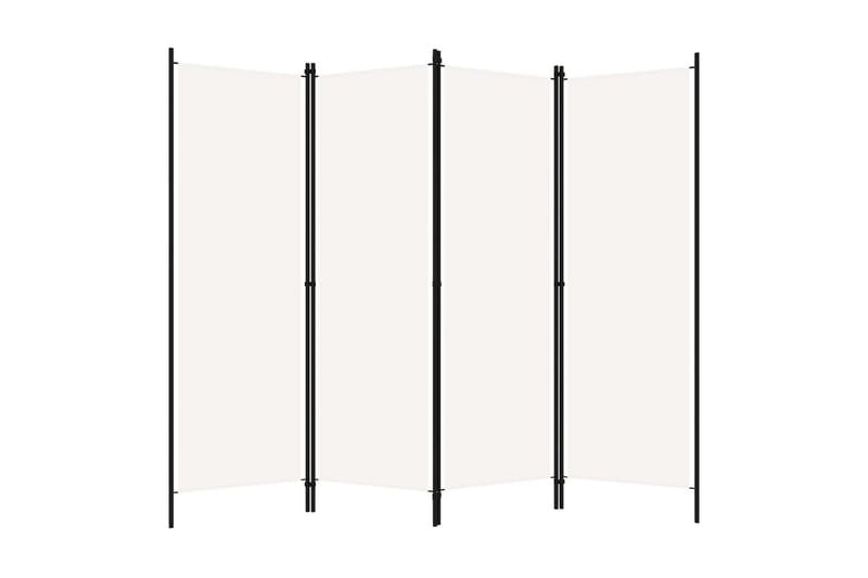 Rumsavdelare 4 paneler gräddvit 200x180 cm - Vit - Inredning & dekor - Dekor & inredningsdetaljer - Rumsavdelare