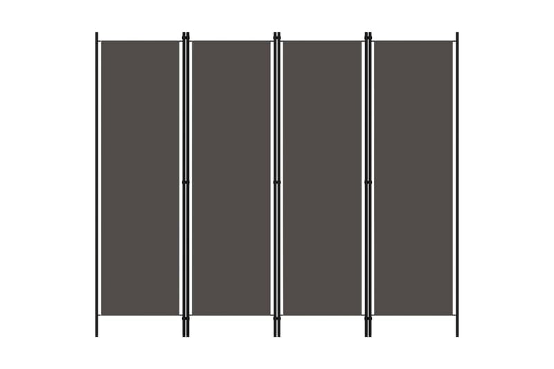Rumsavdelare 4 paneler antracit 200x180 cm - Grå - Inredning & dekor - Dekor & inredningsdetaljer - Rumsavdelare