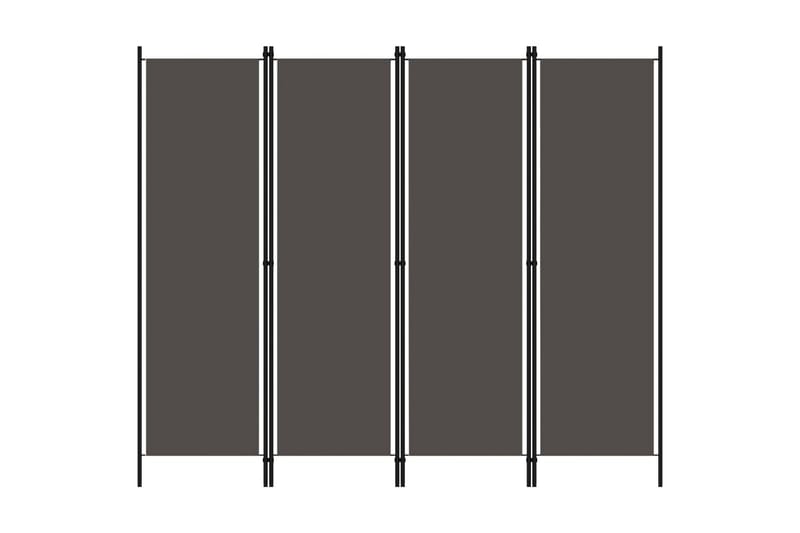 Rumsavdelare 4 paneler antracit 200x180 cm - Grå - Rumsavdelare