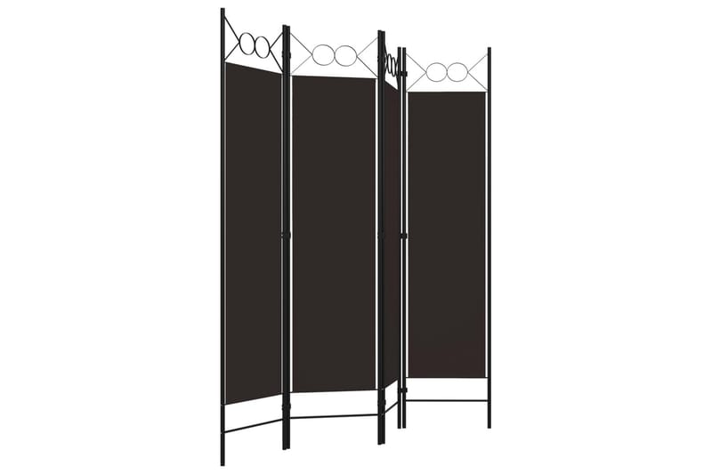 Rumsavdelare 4 paneler brun 160x180 cm - Brun - Inredning & dekor - Dekor & inredningsdetaljer - Rumsavdelare