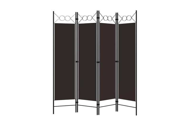 Rumsavdelare 4 paneler brun 160x180 cm - Brun - Inredning & dekor - Dekor & inredningsdetaljer - Rumsavdelare