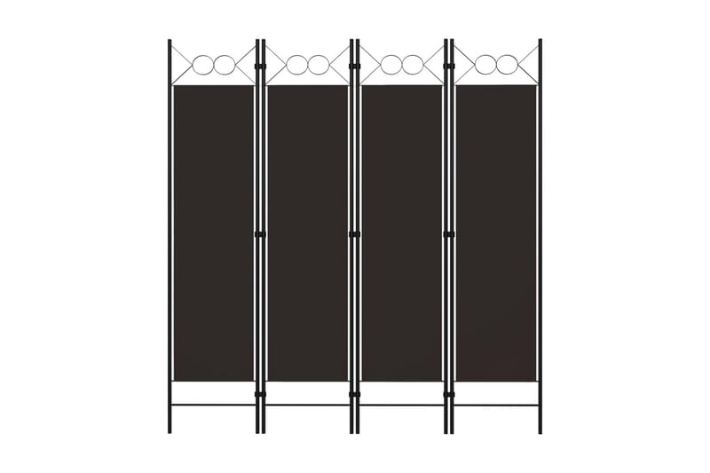 Rumsavdelare 4 paneler brun 160x180 cm - Brun - Inredning & dekor - Dekor & inredningsdetaljer - Rumsavdelare