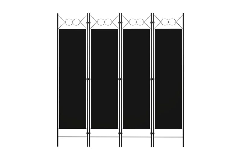 Rumsavdelare 4 paneler svart 160x180 cm - Svart - Inredning & dekor - Dekor & inredningsdetaljer - Rumsavdelare