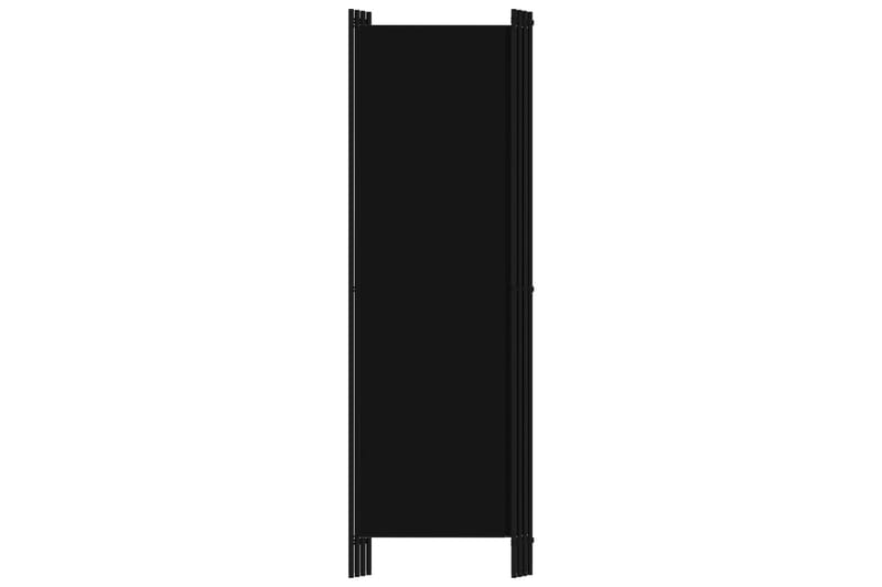 Rumsavdelare 4 paneler svart 200x180 cm - Svart - Rumsavdelare