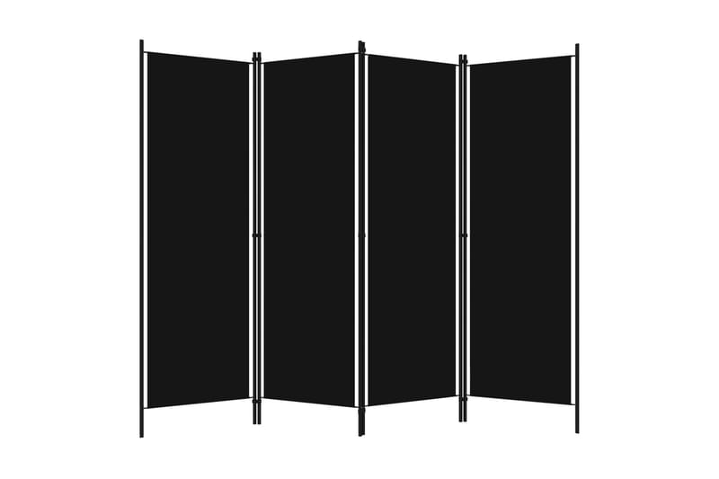 Rumsavdelare 4 paneler svart 200x180 cm - Svart - Inredning & dekor - Dekor & inredningsdetaljer - Rumsavdelare
