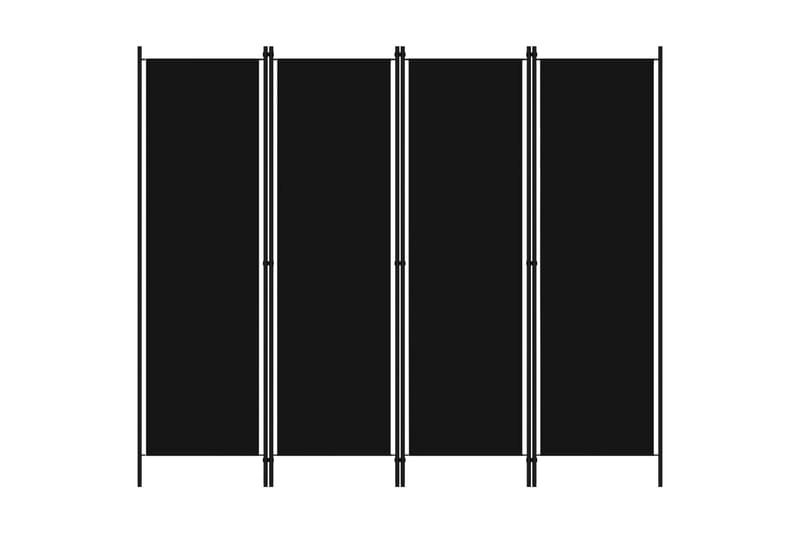 Rumsavdelare 4 paneler svart 200x180 cm - Svart - Inredning & dekor - Dekor & inredningsdetaljer - Rumsavdelare