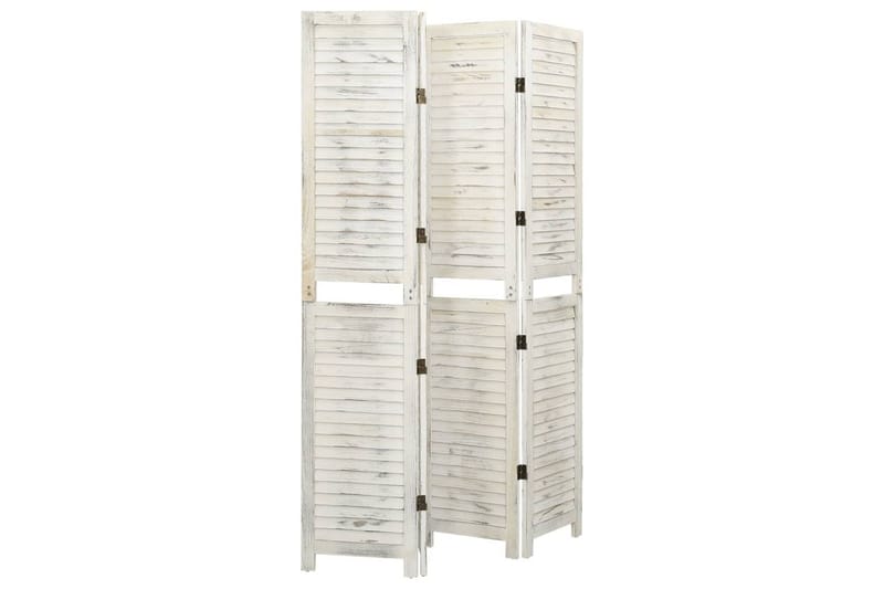 Rumsavdelare 4 paneler antikvit 140x165 cm trä - Vit - Inredning & dekor - Dekor & inredningsdetaljer - Rumsavdelare