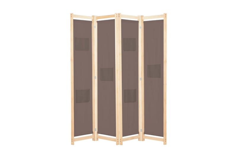 Rumsavdelare 4 paneler 160x170x4 cm brun tyg - Inredning & dekor - Dekor & inredningsdetaljer - Rumsavdelare