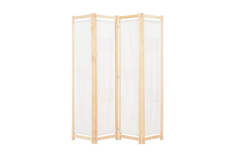 Rumsavdelare 4 paneler 160x170x4 cm gräddvit tyg - Inredning & dekor - Dekor & inredningsdetaljer - Rumsavdelare
