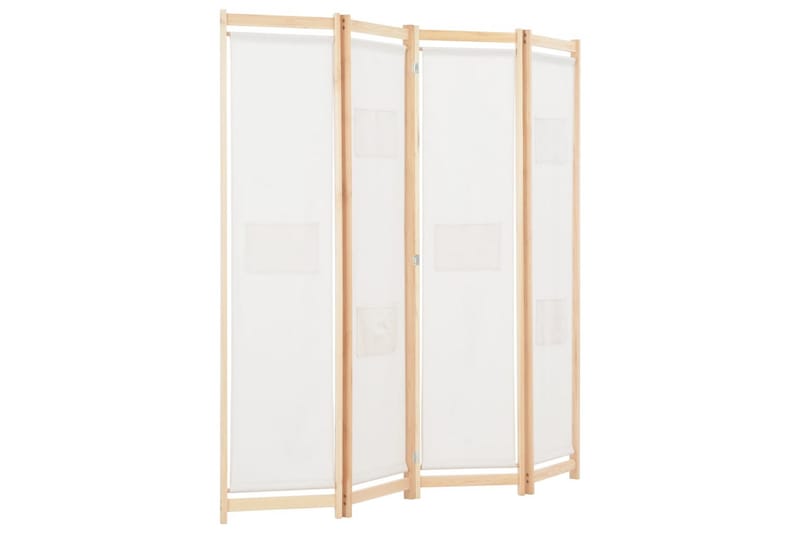 Rumsavdelare 4 paneler 160x170x4 cm gräddvit tyg - Inredning & dekor - Dekor & inredningsdetaljer - Rumsavdelare