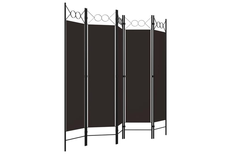 Rumsavdelare 5 paneler brun 200x180 cm - Brun - Inredning & dekor - Dekor & inredningsdetaljer - Rumsavdelare
