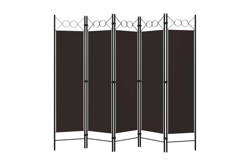Rumsavdelare 5 paneler brun 200x180 cm - Brun - Inredning & dekor - Dekor & inredningsdetaljer - Rumsavdelare