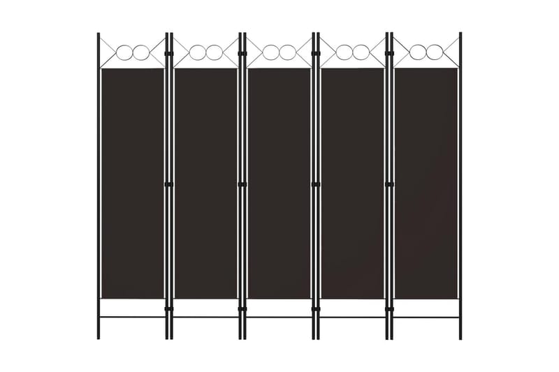 Rumsavdelare 5 paneler brun 200x180 cm - Brun - Inredning & dekor - Dekor & inredningsdetaljer - Rumsavdelare