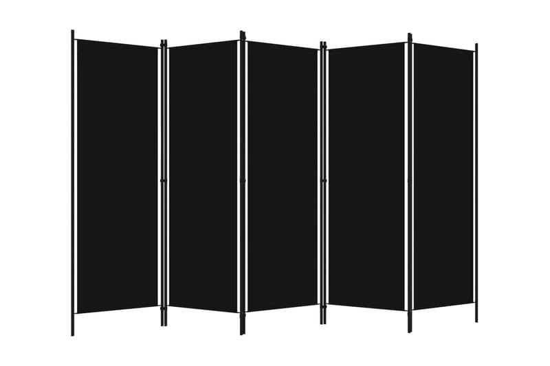 Rumsavdelare 5 paneler svart 250x180 cm - Svart - Inredning & dekor - Dekor & inredningsdetaljer - Rumsavdelare