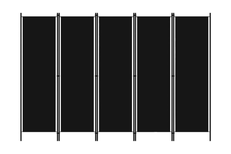 Rumsavdelare 5 paneler svart 250x180 cm - Svart - Inredning & dekor - Dekor & inredningsdetaljer - Rumsavdelare