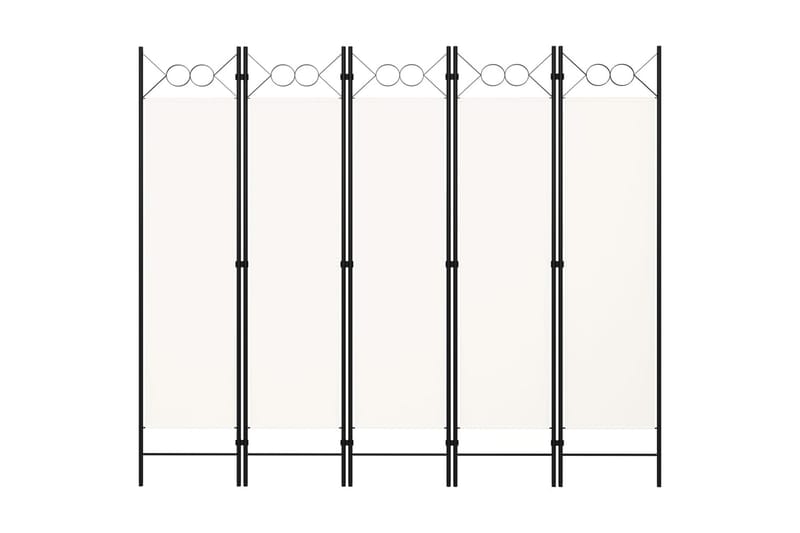 Rumsavdelare 5 paneler gräddvit 200x180 cm - Vit - Inredning & dekor - Dekor & inredningsdetaljer - Rumsavdelare