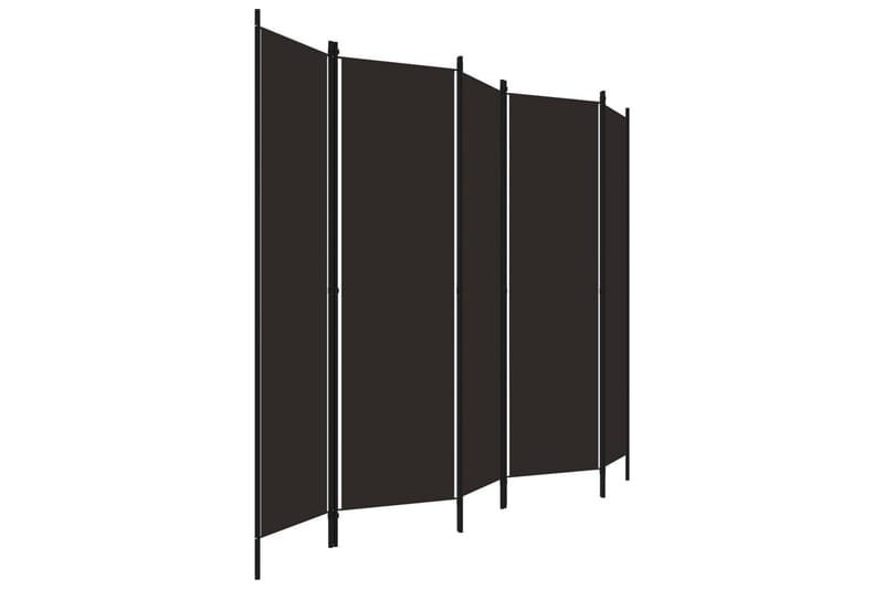 Rumsavdelare 5 paneler brun 250x180 cm - Brun - Inredning & dekor - Dekor & inredningsdetaljer - Rumsavdelare