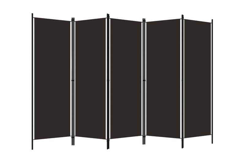 Rumsavdelare 5 paneler brun 250x180 cm - Brun - Inredning & dekor - Dekor & inredningsdetaljer - Rumsavdelare