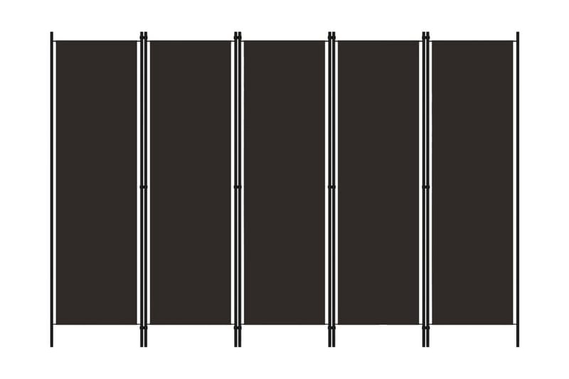 Rumsavdelare 5 paneler brun 250x180 cm - Brun - Inredning & dekor - Dekor & inredningsdetaljer - Rumsavdelare