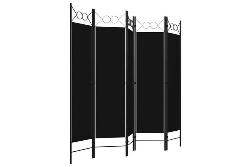 Rumsavdelare 5 paneler svart 200x180 cm - Svart - Inredning & dekor - Dekor & inredningsdetaljer - Rumsavdelare
