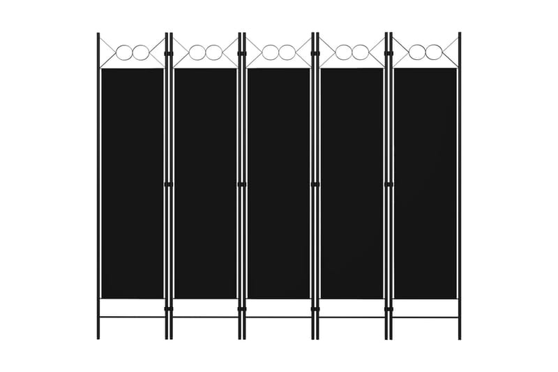 Rumsavdelare 5 paneler svart 200x180 cm - Svart - Inredning & dekor - Dekor & inredningsdetaljer - Rumsavdelare