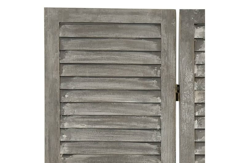 Rumsavdelare 5 paneler grå 179x166 cm massivt trä - Grå - Rumsavdelare