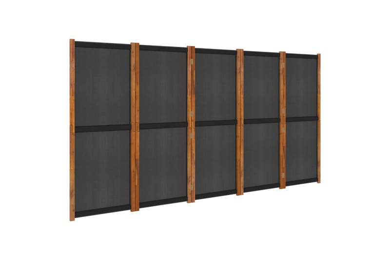 Rumsavdelare 5 paneler svart 350x180 cm - Svart - Inredning & dekor - Dekor & inredningsdetaljer - Rumsavdelare