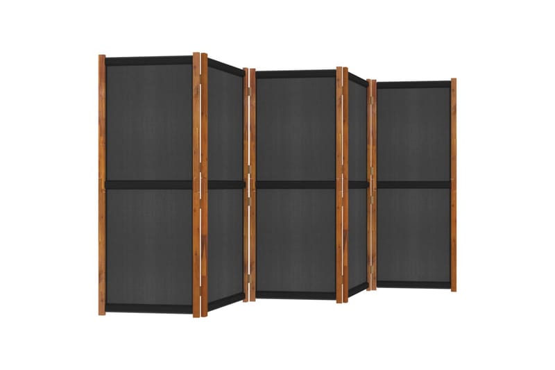 Rumsavdelare 5 paneler svart 350x180 cm - Svart - Rumsavdelare