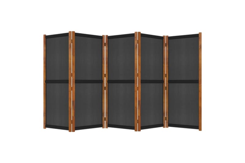 Rumsavdelare 5 paneler svart 350x180 cm - Svart - Inredning & dekor - Dekor & inredningsdetaljer - Rumsavdelare