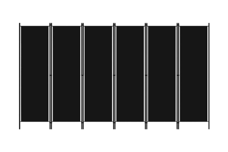 Rumsavdelare 6 paneler svart 300x180 cm - Svart - Inredning & dekor - Dekor & inredningsdetaljer - Rumsavdelare