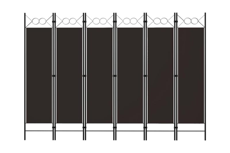 Rumsavdelare 6 paneler brun 240x180 cm - Brun - Inredning & dekor - Dekor & inredningsdetaljer - Rumsavdelare
