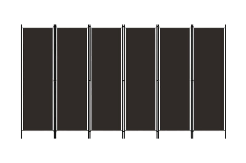 Rumsavdelare 6 paneler brun 300x180 cm - Brun - Inredning & dekor - Dekor & inredningsdetaljer - Rumsavdelare