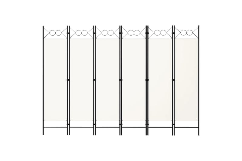 Rumsavdelare 6 paneler gräddvit 240x180 cm - Vit - Inredning & dekor - Dekor & inredningsdetaljer - Rumsavdelare