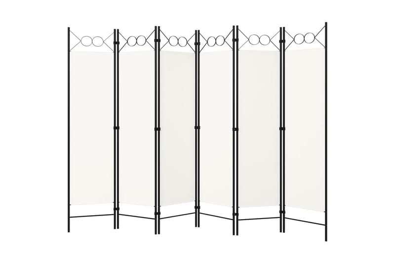 Rumsavdelare 6 paneler gräddvit 240x180 cm - Vit - Inredning & dekor - Dekor & inredningsdetaljer - Rumsavdelare