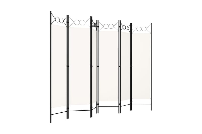 Rumsavdelare 6 paneler gräddvit 240x180 cm - Vit - Inredning & dekor - Dekor & inredningsdetaljer - Rumsavdelare