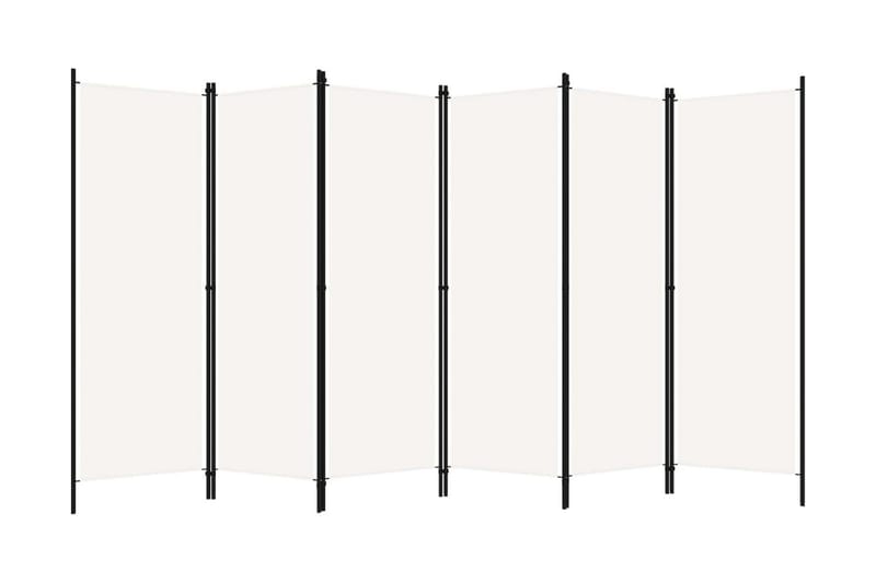 Rumsavdelare 6 paneler gräddvit 300x180 cm - Vit - Inredning & dekor - Dekor & inredningsdetaljer - Rumsavdelare