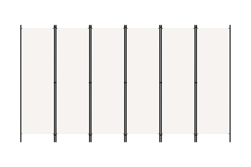 Rumsavdelare 6 paneler gräddvit 300x180 cm - Vit - Inredning & dekor - Dekor & inredningsdetaljer - Rumsavdelare