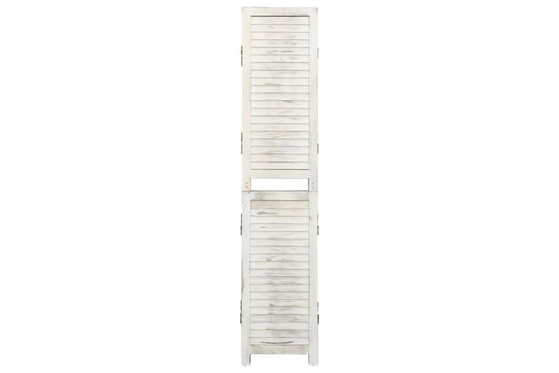 Rumsavdelare 6 paneler antikvit 215x166 cm massivt trä - Vit - Inredning & dekor - Dekor & inredningsdetaljer - Rumsavdelare